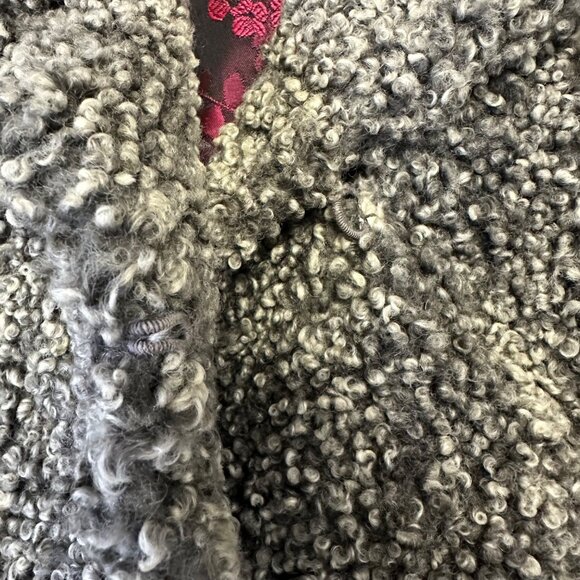 Vintage 60s Boerner's Curly Lamb Fur Coat Womens Size S? Gray Classic Winter - Picture 14 of 15